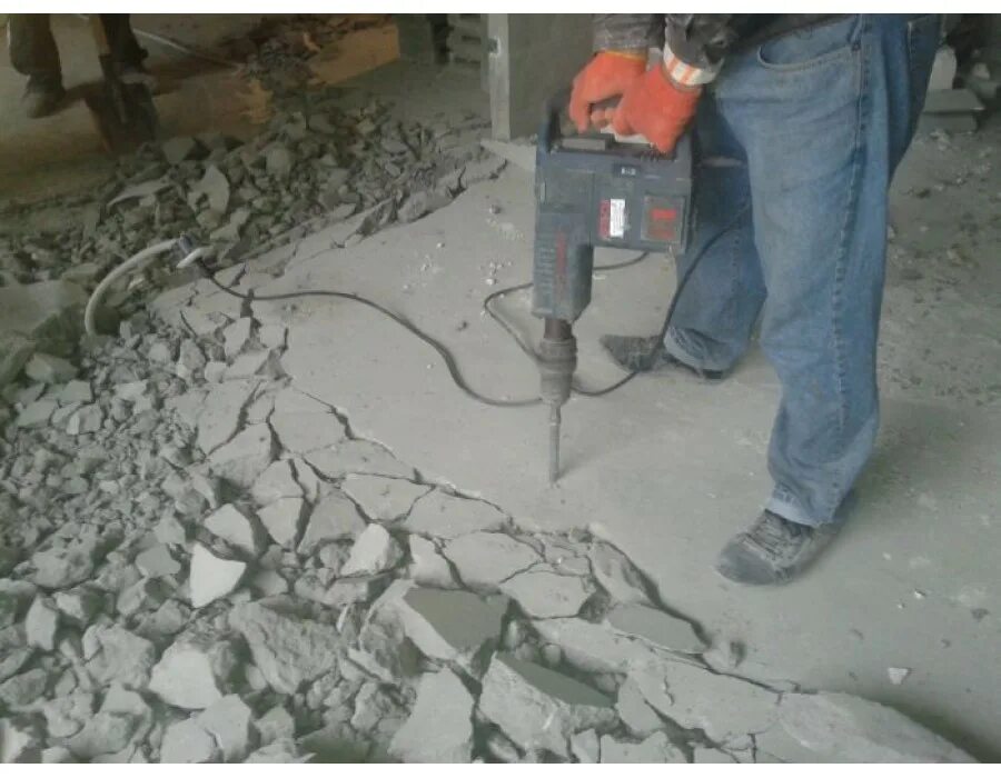 Демонтаж бетона. Bosch gsh 11 vc (0611336000). Отбойный молоток pm 3000. Стяжки. Демонтаж фундамента.