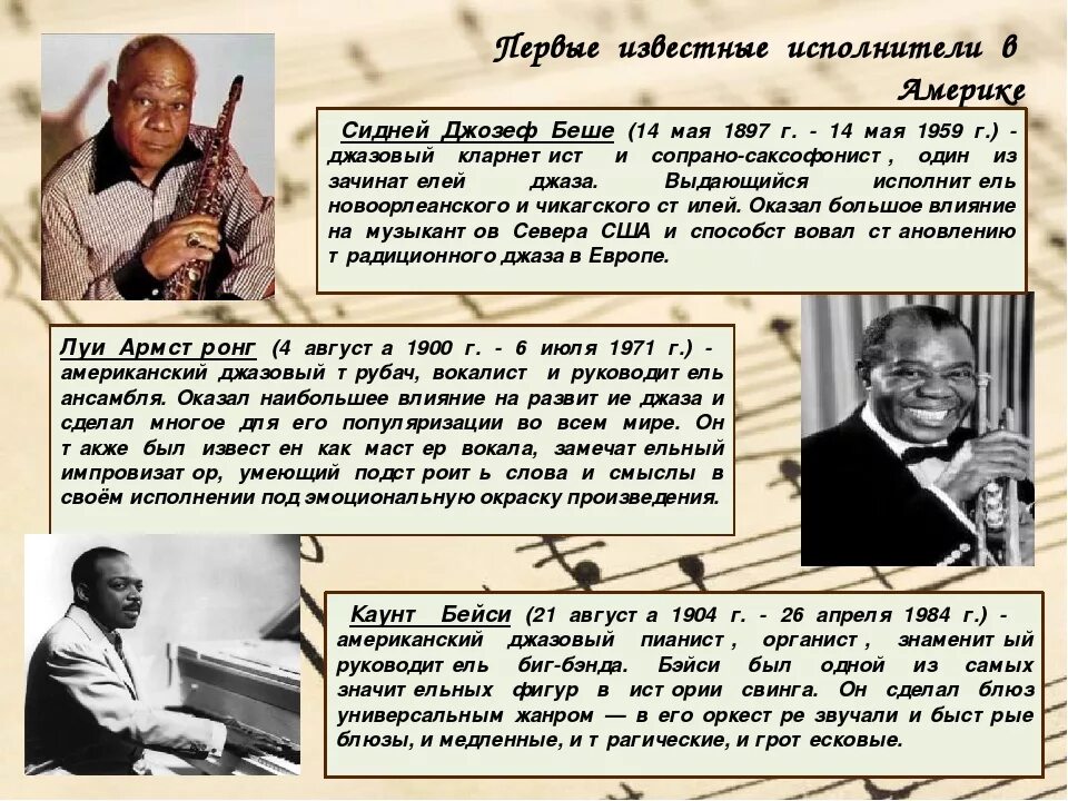 Интересное о джазе. Джазовые исполнители известные. Информация о известных джазовых исполнителях. Выдающиеся джазовые исполнители. Сообщение об известном исполнителе джаза.
