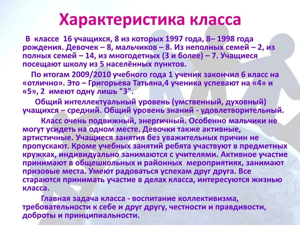 Краткая характеристика класса 8 класс. Характеристика класса. Характеристика класса образец. Составление характеристики класса. Характеристика на ученика начальной школы.