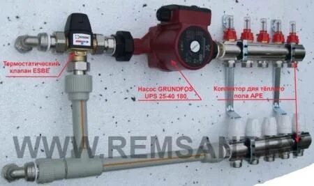Система клапанов для теплых полов