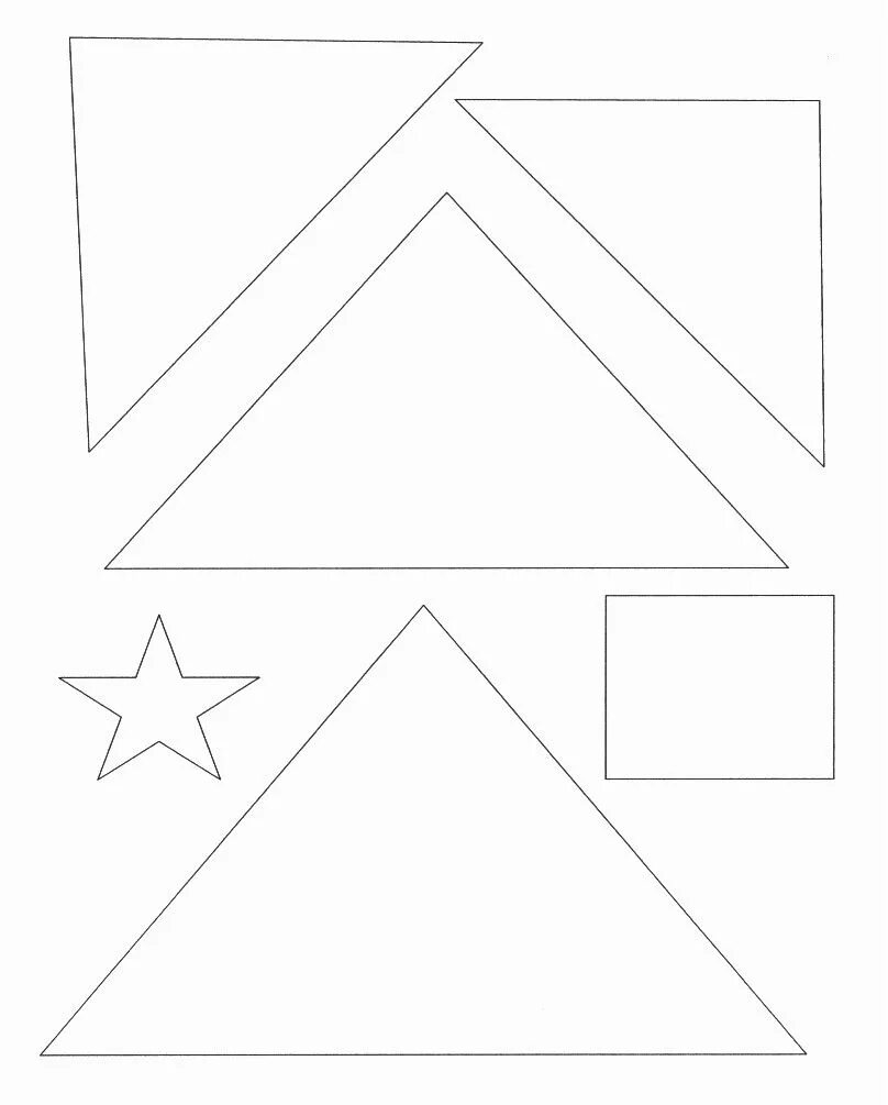 Вырезаем фигуры из бумаги. Трафарет "треугольники". Елка из треугольников аппликация. Аппликация из геометрических фигур трафарет. Елка из геометрических фигур.