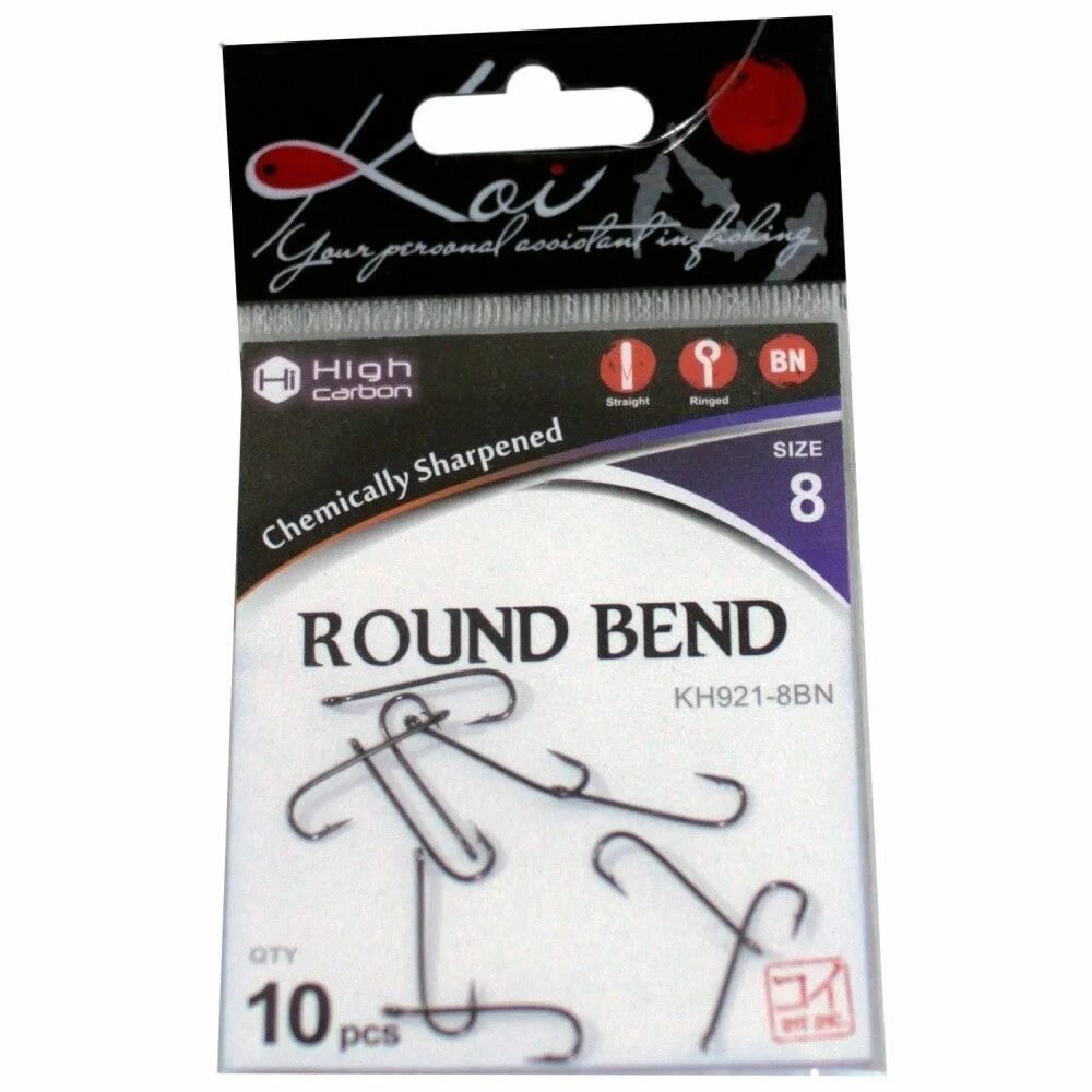 Крючок Koi Round Bend worm, размер 2/0 (. Крючок Koi "Limerick-Ring". Крючки рыболовные Bend. Крючки round