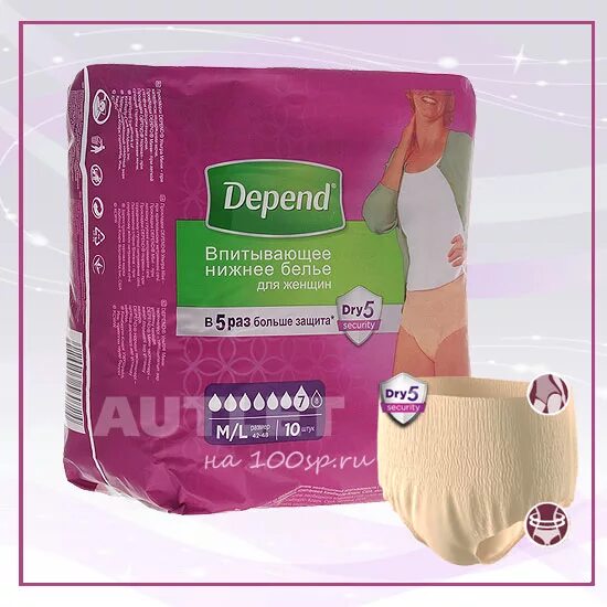 Впитывающее нижнее белье depend для женщин m-l 10шт. Белье depend женское впитывающее размер m/l, 10 шт. Depend впитывающее нижнее белье для женщин, m/l (44-50), 10. Послеродовые трусы Депенд. Одноразовые трусы впитывающие