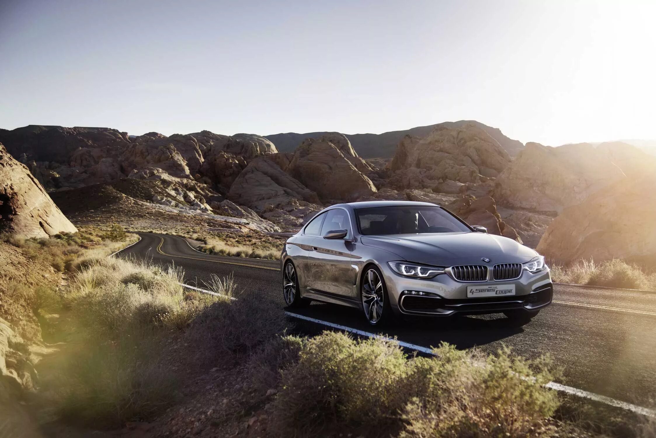 Скачать 1600x1200 bmw, автомобиль, черный, вид спереди, лес обои, картинки станд