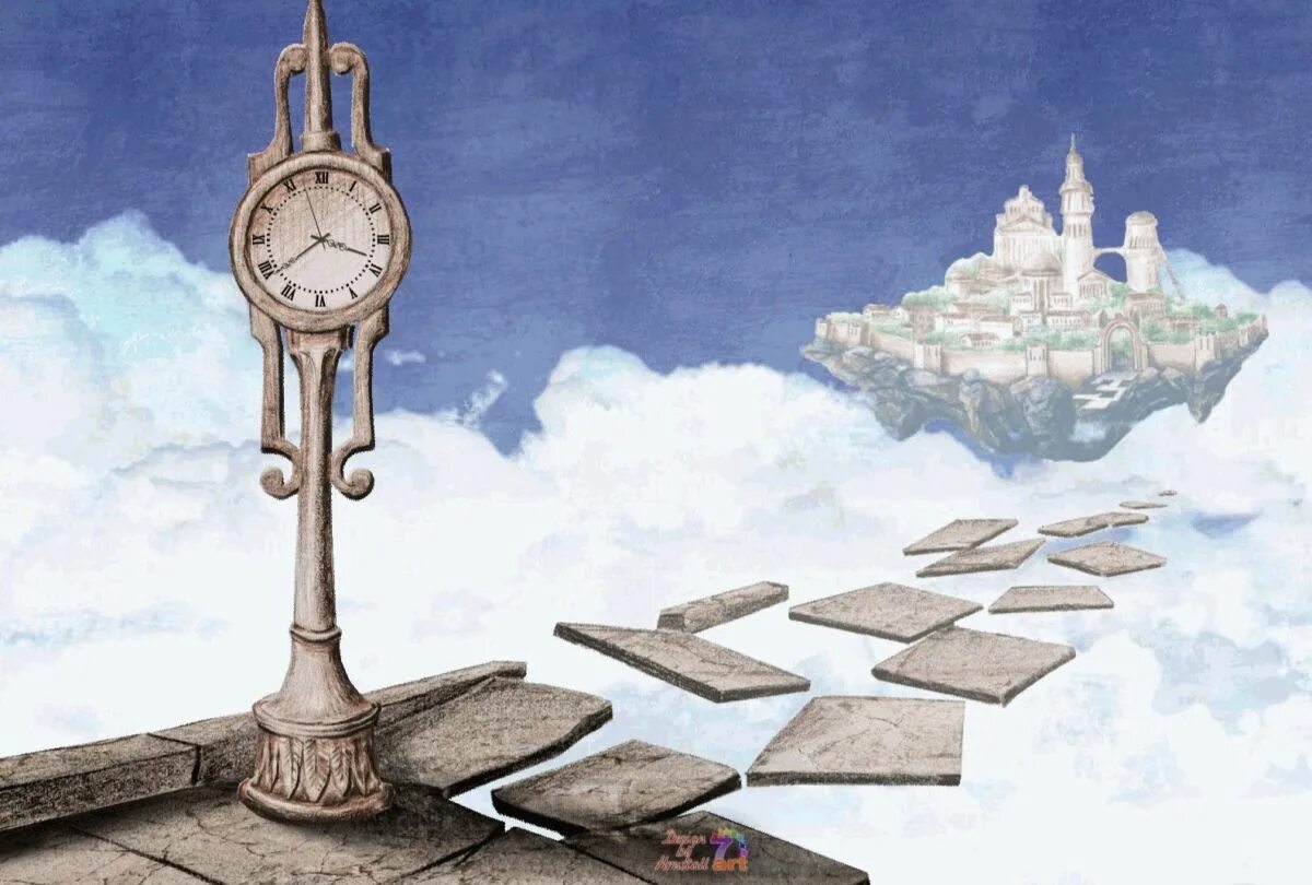 Мир времени и мир вечности. Сказочные часы. Часы вечности. Сказочная башня с часами. Иллюстрации с часами.