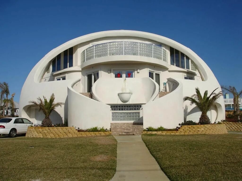 Unusual buildings. Дом–купол (Dome House). Флорида, США.. Необычный дом. Необычные здания. Дом необычной формы.