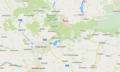 Г торецк донецкой обл на карте