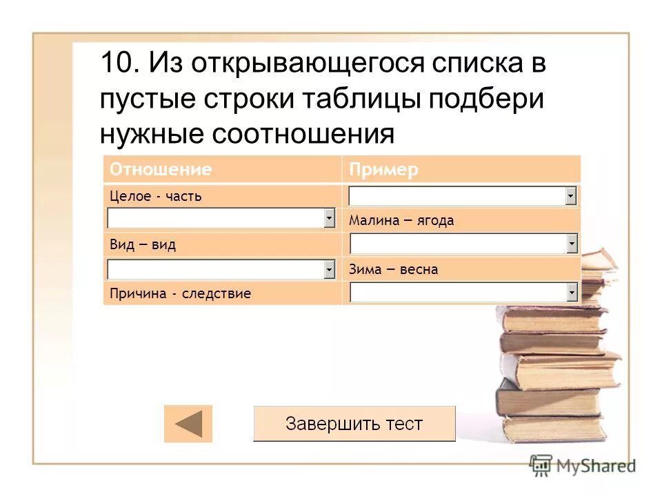 Список открытия объектов