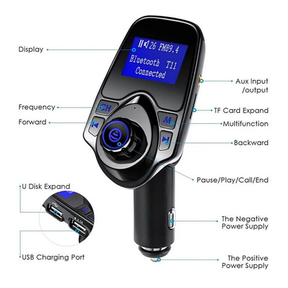 ФМ модулятор (трансмиттер) Bluetooth t11. Автомобильный fm модулятор Multifunction Wireless car mp3 Player x8. Bluetooth fm трансмиттер Wireless car Kit f1. ФМ трансмиттер для авто Dream Tech t11.