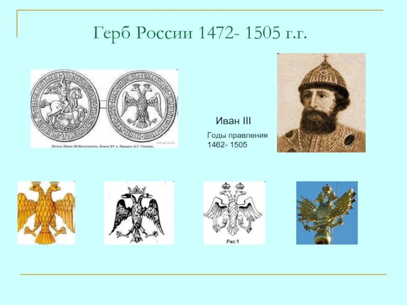 Как выглядел герб при иване третьем. Герб ивана 3. герб руси при иване 3.