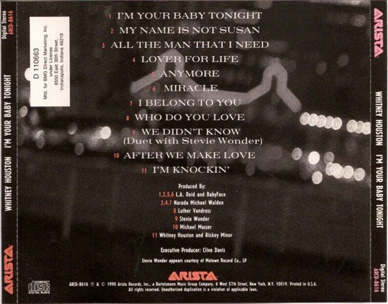 1990 - i'm your baby tonight. 1990 - i'm your baby tonight. Be my baby tonight. Be my baby tonight. Whitney 1990 i'm your baby tonight.