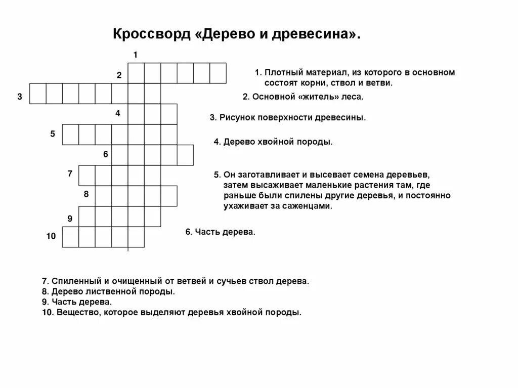 Кроссворд по технологии Деревообработка. Кроссворд на тему древесина с ответами и вопросами. Кроссворд на тему древесина. Кроссворд на тему деревья. Лицевая сторона кроссворд