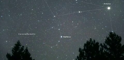 Северная корона на небе