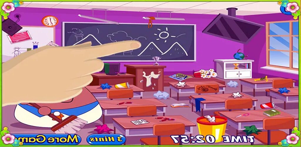 Tag school game. Игры во время уборки в комнате. Игра где милашки убираются в школе. Cleaning School. Tag after School game.