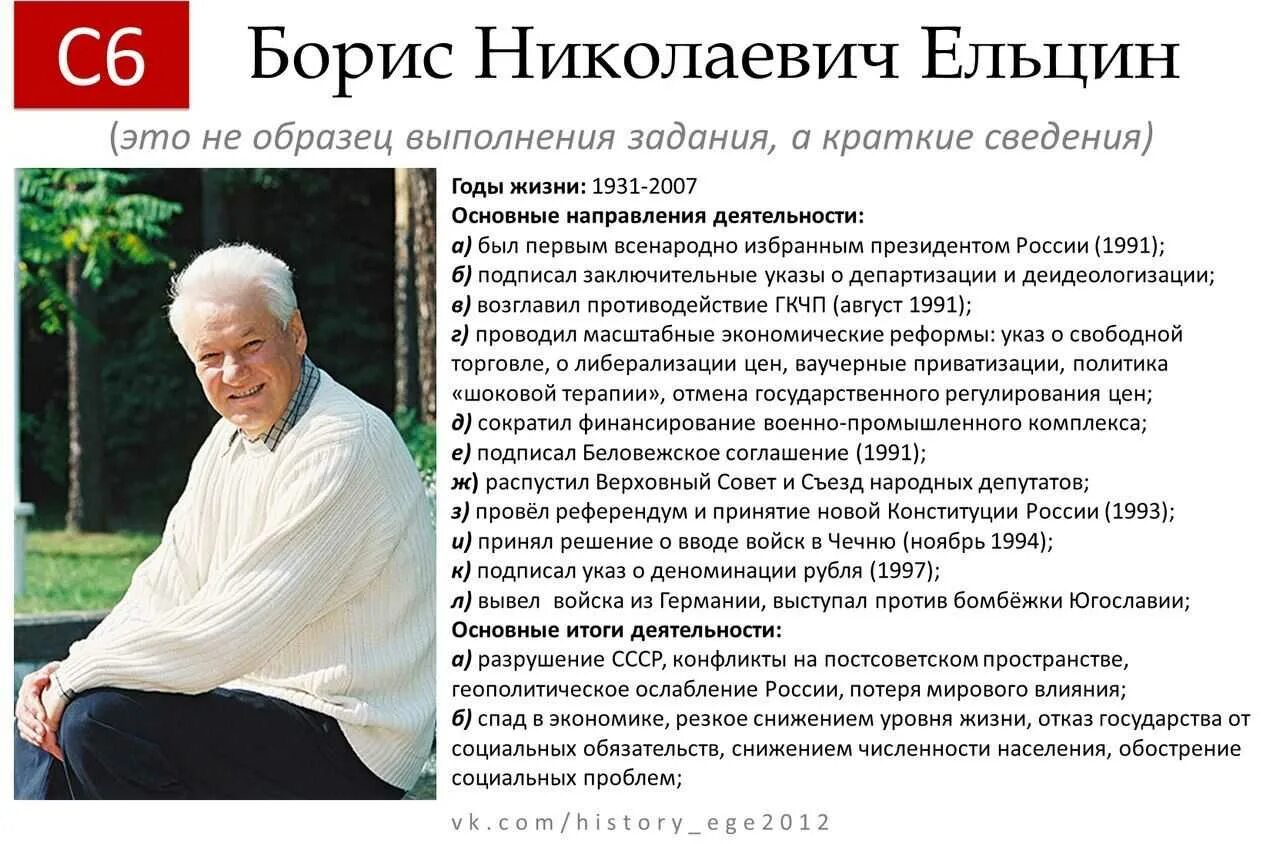 Даты правления ельцина. События периода президентства б.н. Ельцина:.