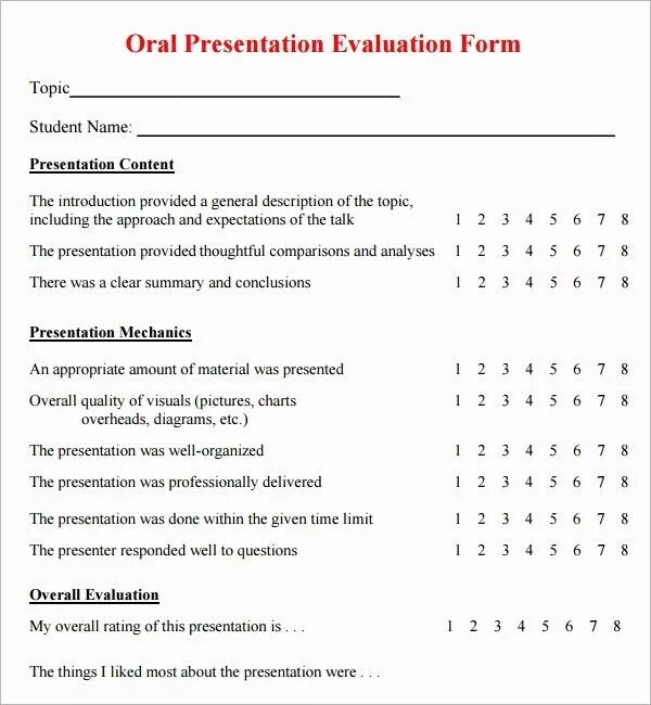 Topic form. Presentation evaluation. Survey form. Feedback form for presentation. Topic бланк.