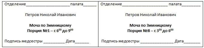 Направление в лабораторию анализ по Зимницкому. Направление в клиническую лабораторию моча по Зимницкому. Моча по Зимницкому направление. Направление на сбор мочи по Зимницкому. Направление на общую мочу