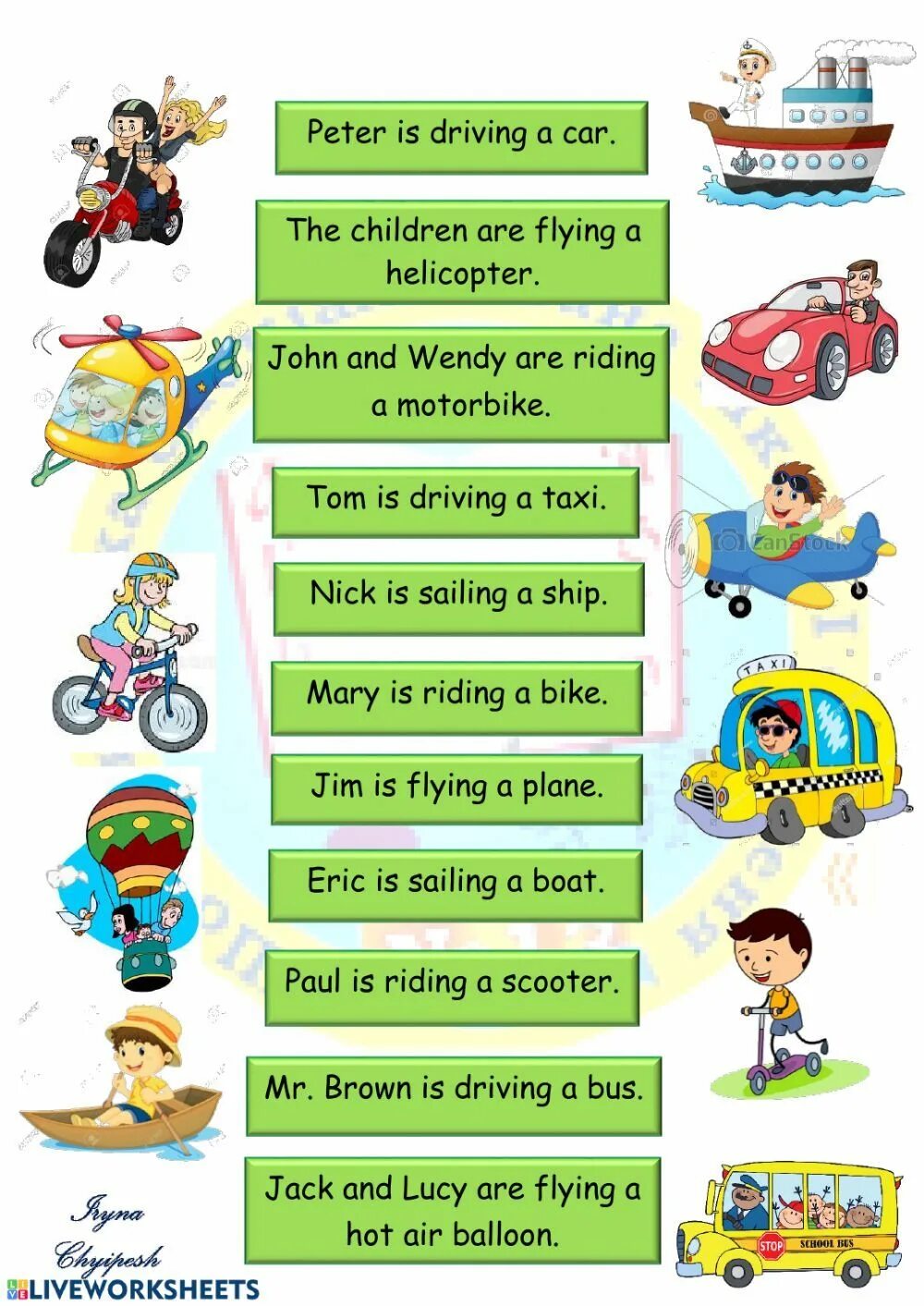 Travelling reading task