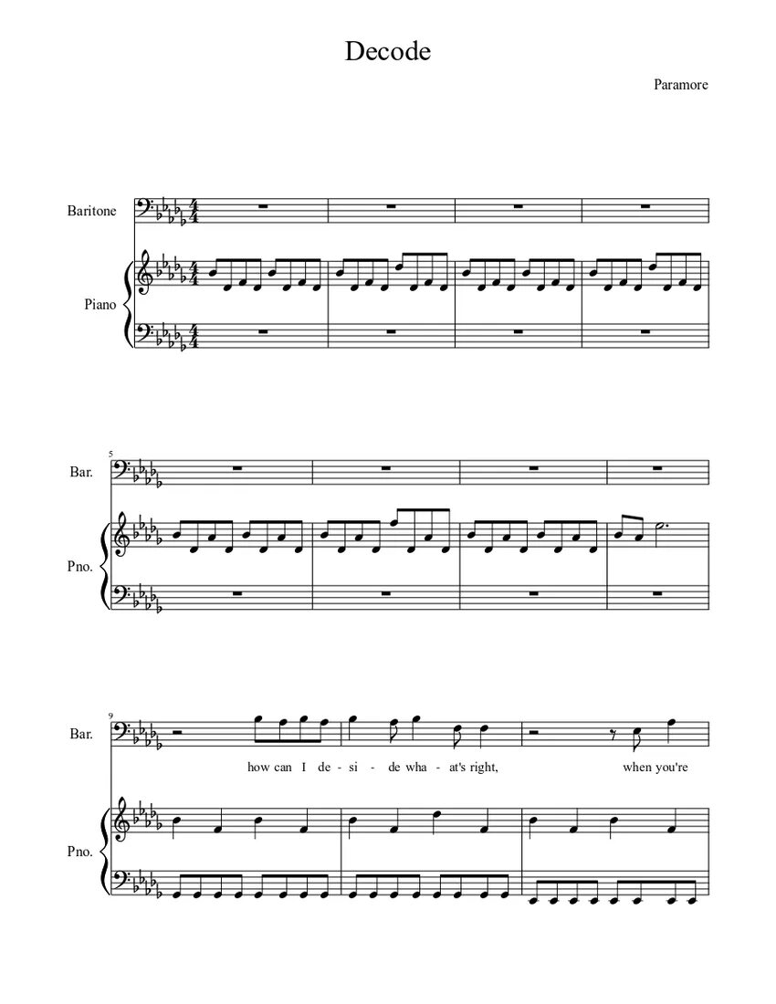 Decode текст. Параморе декоде. decode ноты. decode paramore drum tabs. decode paramore ноты для фортепиано.