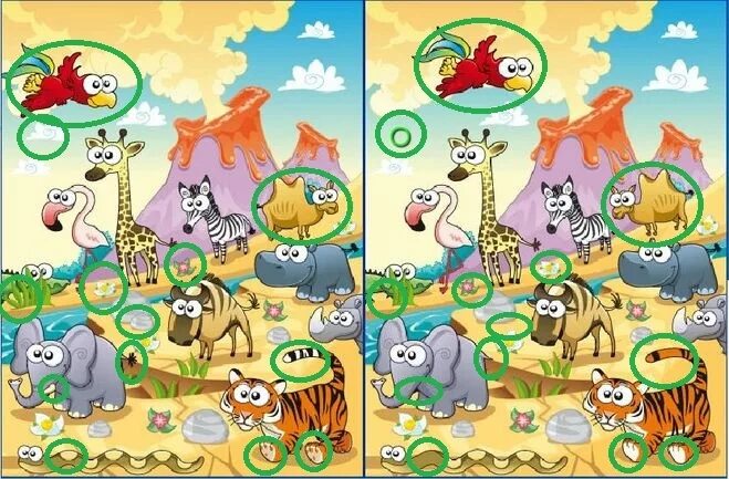 Найди животных на картине. Найди семь отличий. Найди отличия животные жарких стран. Найди 10 животных. Найди отличия животные.