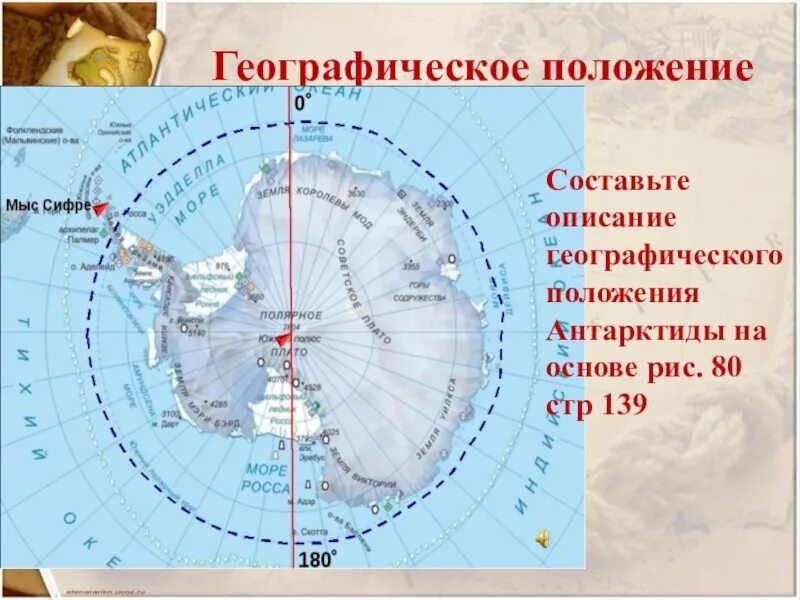 Крайние точки материка Антарктида. Мыс Сифре Антарктида. Мыс Сифре на карте. ФГП Антарктиды 7 класс география.