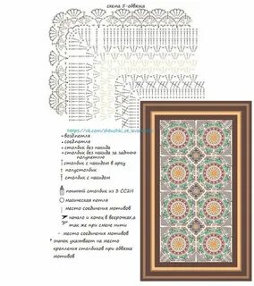 Персидская плитка крючком схема