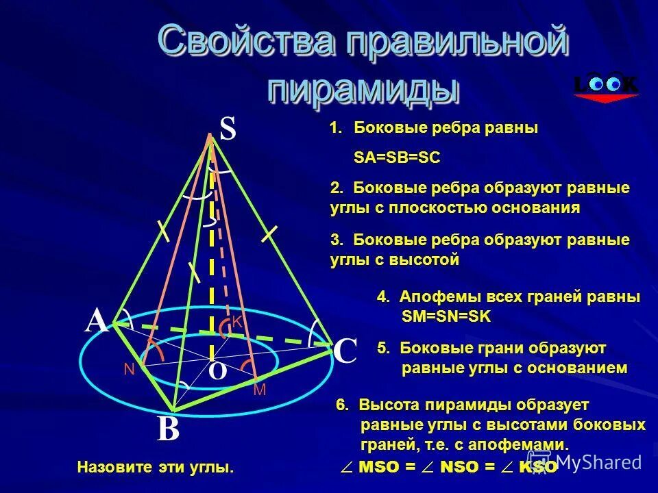 1 правильная пирамида. Центр правильной треугольной пирамиды. Центр основания треугольной пирамиды. Свойства правильной пирамиды. Правильная треугольная пирамида свойства.