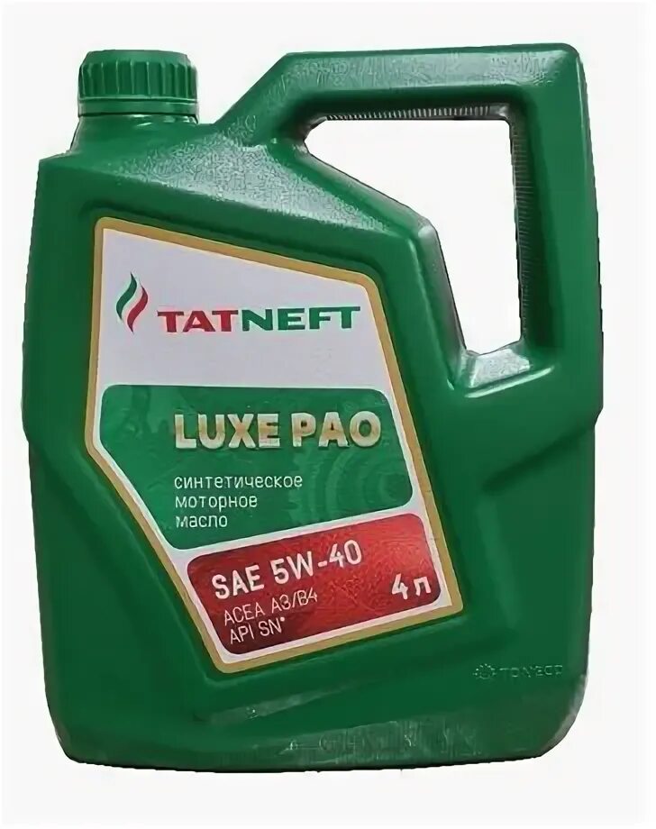 TATNEFT Luxe Pao 5w-40. Масло татнефть 5w40 pao