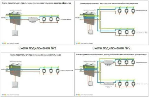 Натяжные потолки подключение светильников