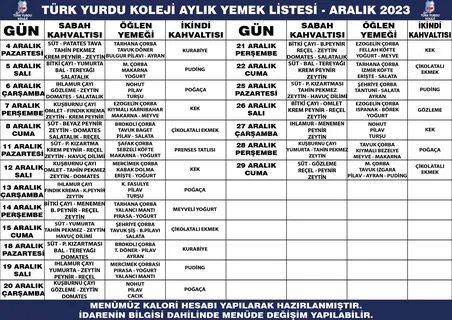 Aylık Yemek Listesi image and visual related images.