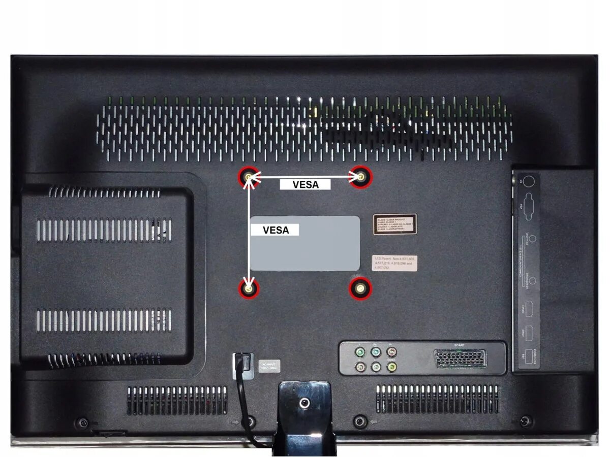 Отверстия для телевизора. Стандарт VESA 100x100. VESA mis-d 100. TCL 65c735 крепление VESA. 32ln542v VESA.