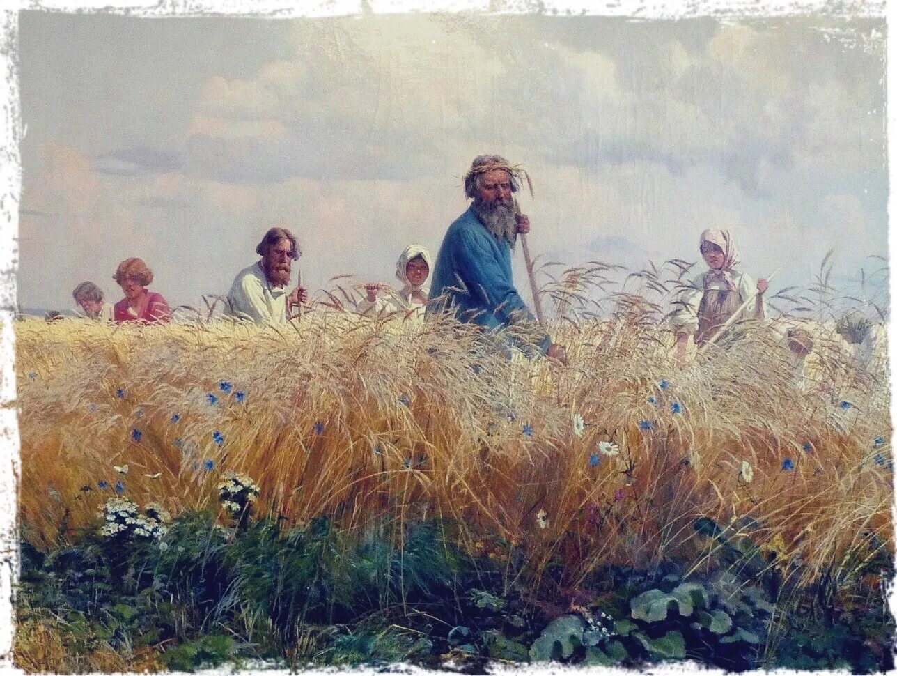 сельскохозяйственные работы крестьян. константин маковский сенокос 1873. сельскохозяйственные работы крестьян. жан-франсуа милле анжелюс. 1887.