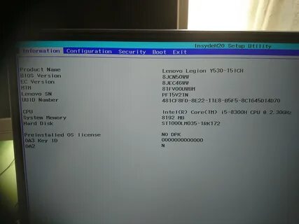 Ideapad bios