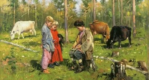 Крестьянские дети учить