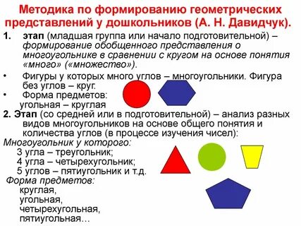 Понятие форма геометрические фигуры