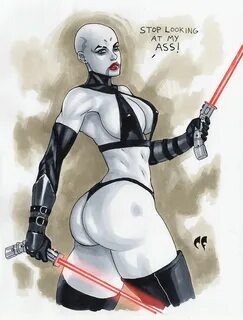 Dathomiri and Asajj Ventress Muscular Female Tits Alien Big Breast.