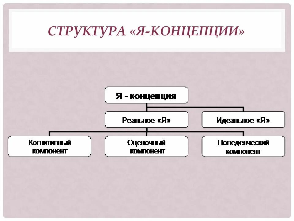 Структура я концепции схема. Структрураья я концепции. Структура я концепции личности. Виды я концепции.