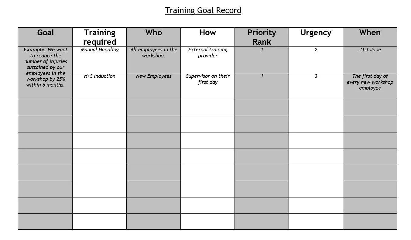 Staff план. Training Plan. Training Planner. Таблица New Employees records.