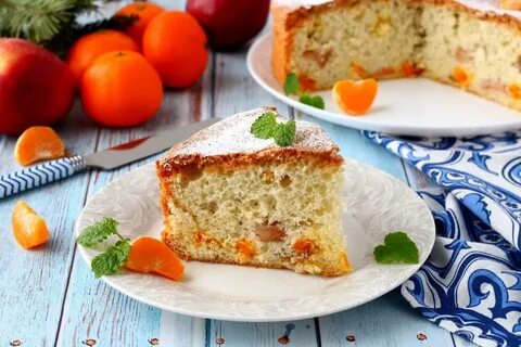 Шарлотка с мандаринами рецепт