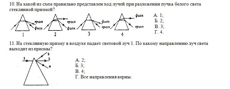 Световой луч падает на треугольную стеклянную призму. Ход лучей при разложении пучка белого света стеклянной призмой. Ход светового луча через стеклянную призму. Ход лучей в треугольной стеклянной призме. Ход лучей через призму.