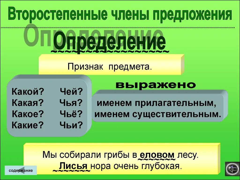 Определение правила 3 класс