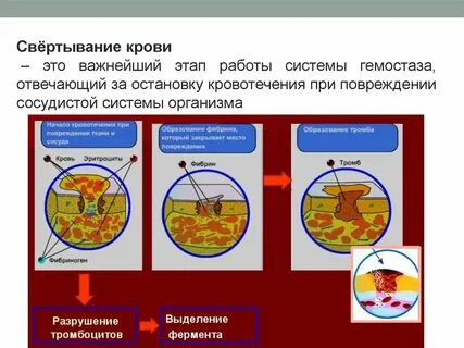 Свертывание происходит благодаря