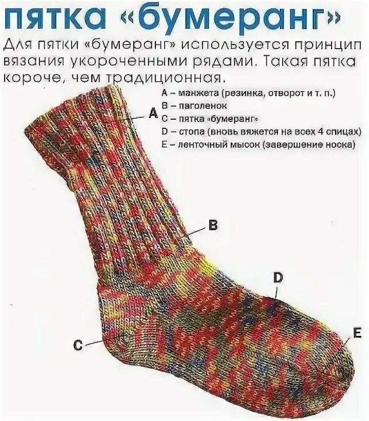 Как вязать спицами носки бумеранг. Как вязать спицами носки бумеранг