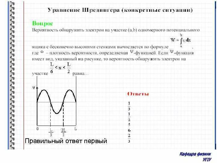 Вероятность обнаружения электрона на участке. Функция имеет вид. По какой формуле вычисляется вероятность обнаружения электрона. Вероятность нахождения частицы в пространстве. Эта функция имеет форму