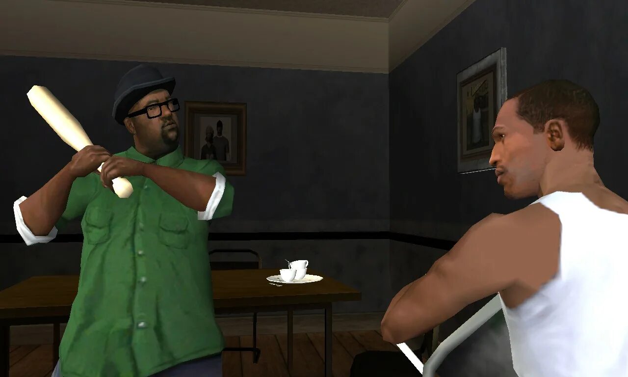 You ve got wrong house. Сиджей Биг Смоук и Райдер. GTA sa Биг Смоук. ГТА Сан андреас big Smoke. Мелвин Харрис Биг Смоук.