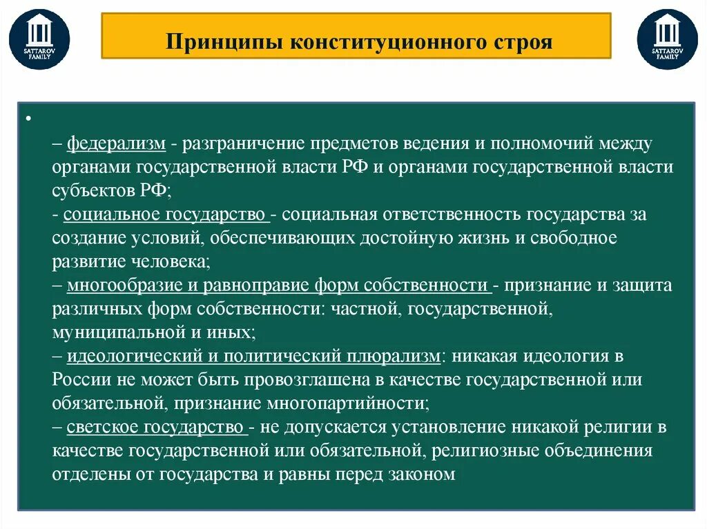 Принципы федерализма. Принципы конституционного строя федерализм. Разграничение предметов ведения Конституция. Федерализм статья Конституции. Принципы разграничения полномочий между государственными органами