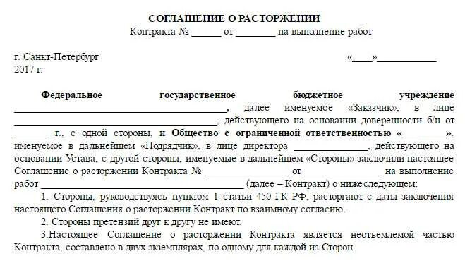 Типовое соглашение о расторжении договора по соглашению сторон. Типовое соглашение о расторжении договора по соглашению сторон. Расторжение договора по соглашению сторон образец 2024. Соглашение о расторжении договора по 44 фз образец. Расторжение договора по соглашению сторон образец 2024.