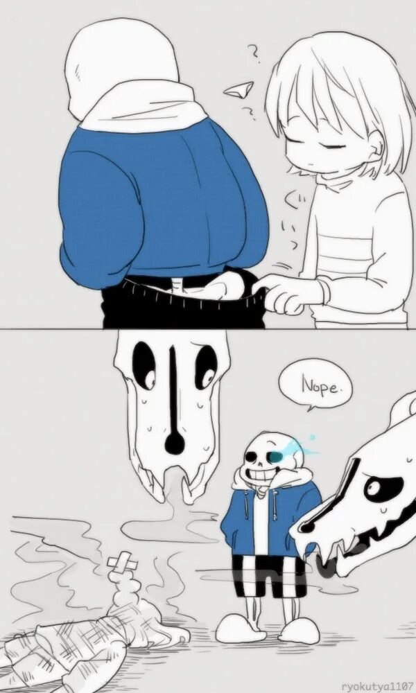 Санс и фриск комиксы. Undertale Фриск комиксы. Гастер Санс и Фриск. Милые комиксы андертейл Франс.