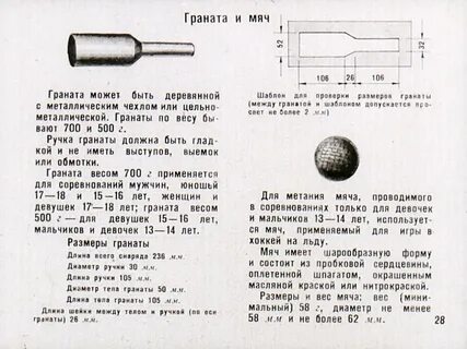 Сколько весит мяч для метания