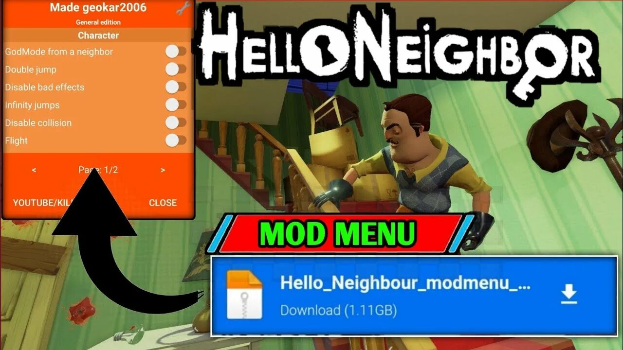 Hello Neighbor меню. Hello Neighbor мод меню. Мод меню читы на hello Neighbor. Мод меню на привет сосед 2. Angry neighbor мод меню андроид